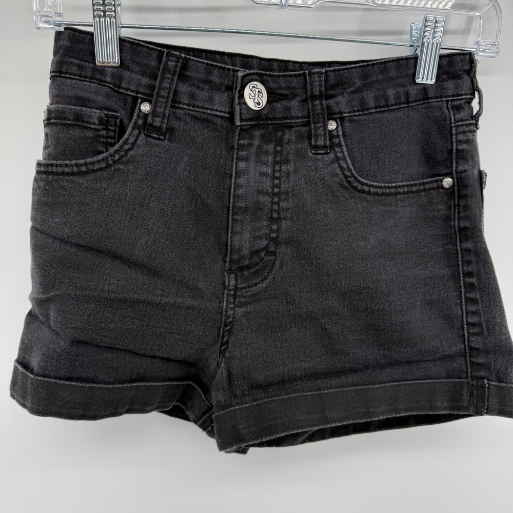 STS Blue‎ Women's High Waist Denim Shorts Black Size 5 Cuffed